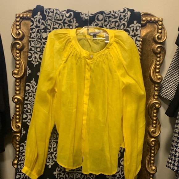 Banana Republic beautiful Yellow blouse NWT!!! - Picture 6 of 6
